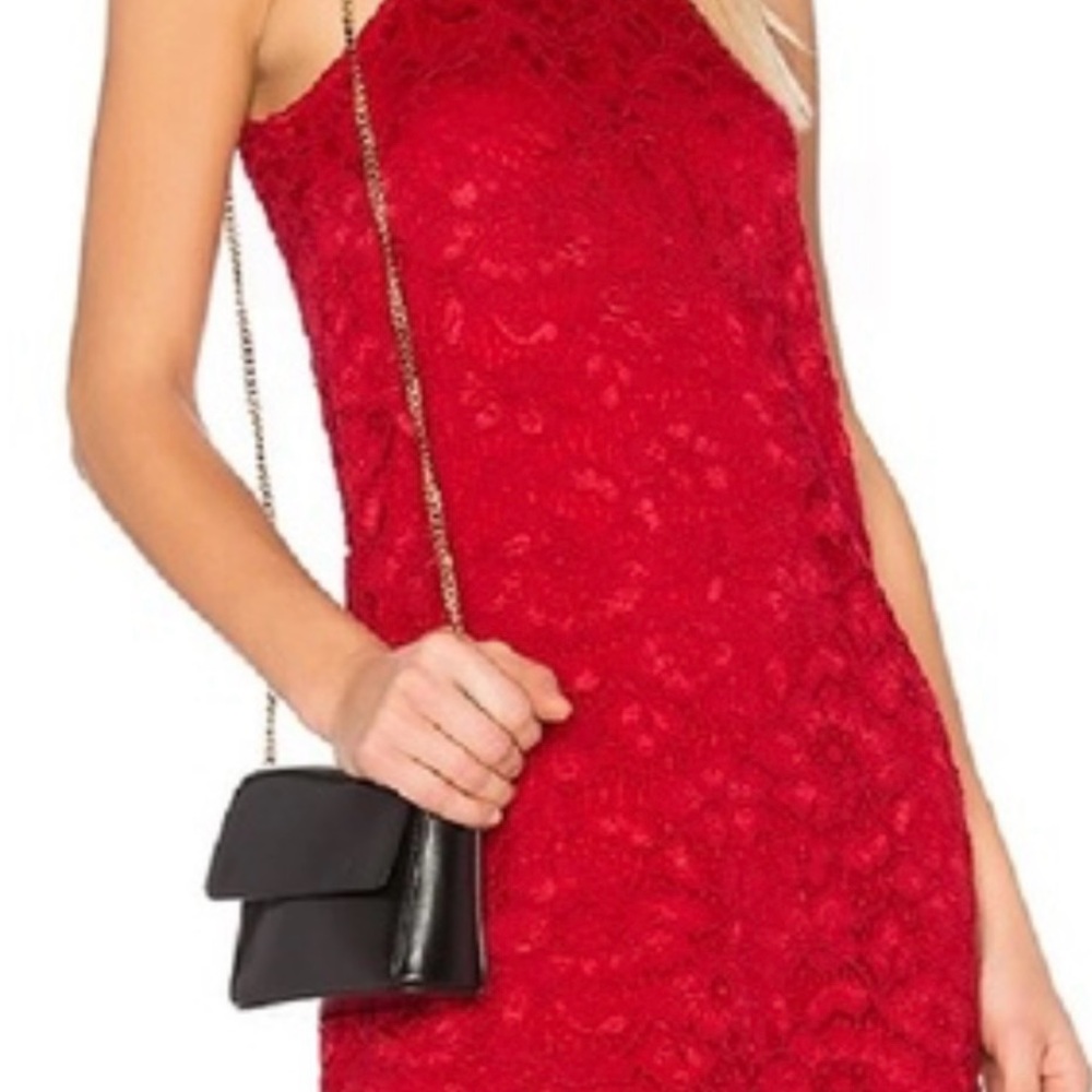 Elegant Red Lace Dress